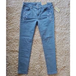 Michael Kors Floral Embroidered Jeans 6